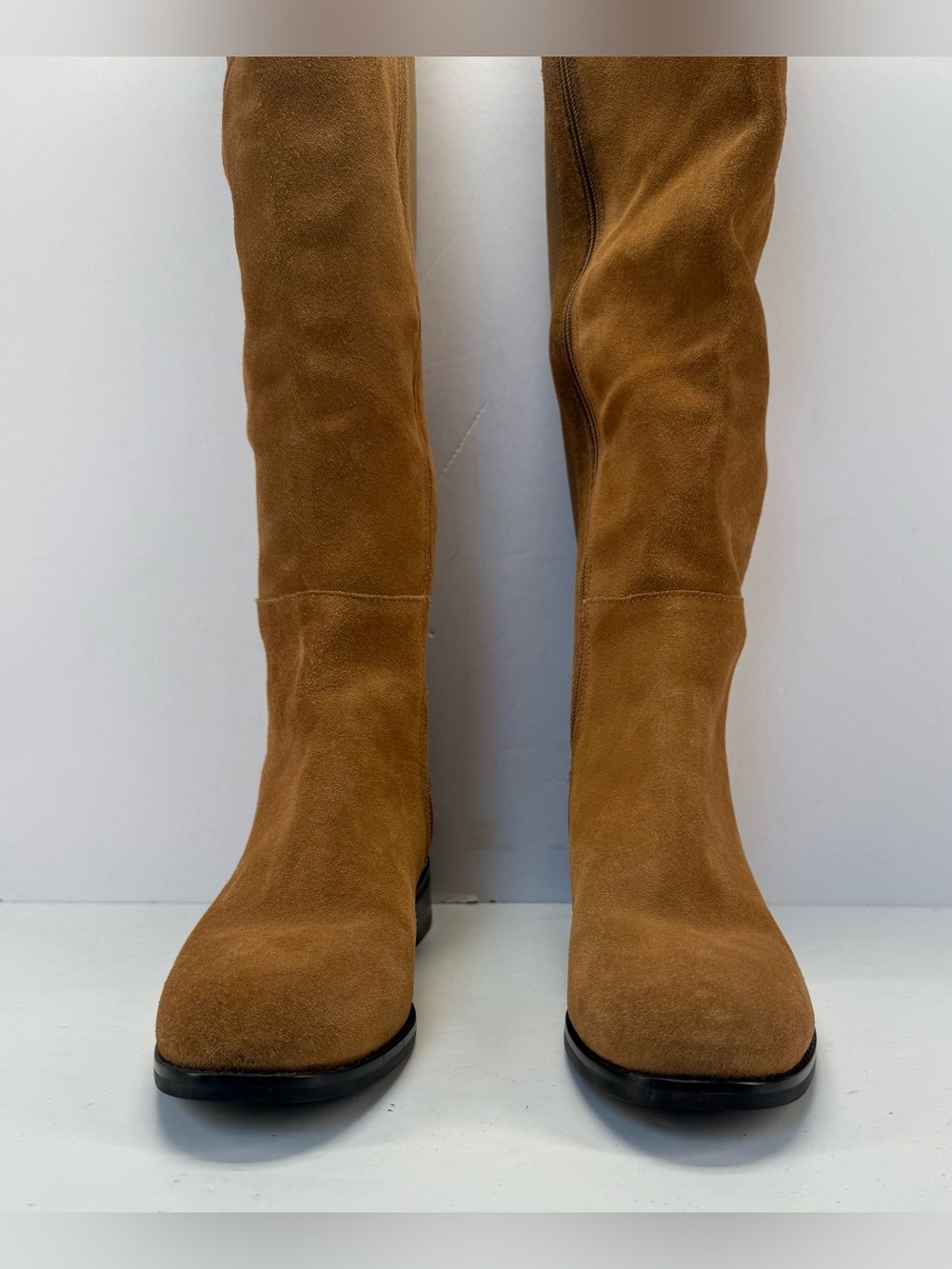 Cole Haan Isabelle Tall Suede Over-the-Knee Boots in Chestnut size 7 - Picture 4 of 12